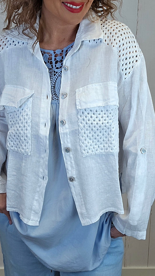 Maja linskjorte hvit