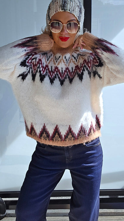 Brushed winter pullover