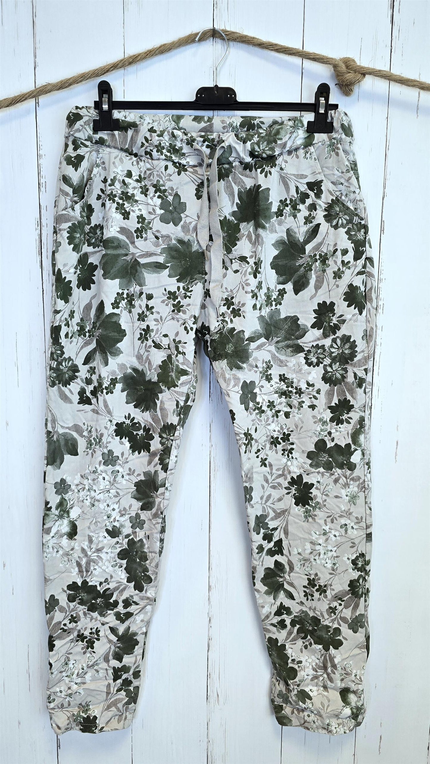 Sylvia mønstret bukse kaki