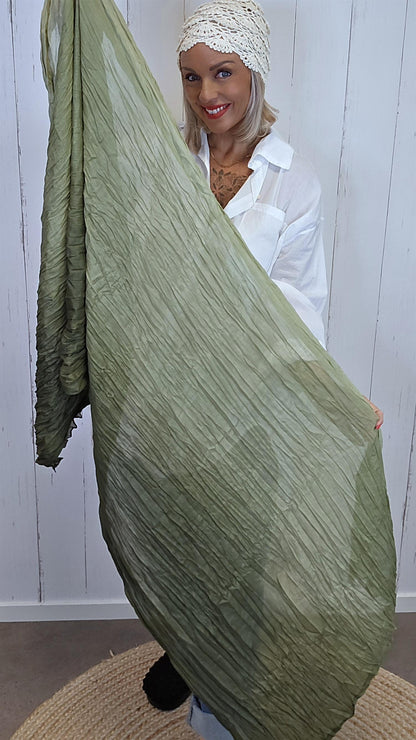 Crinkle skjerf grønn