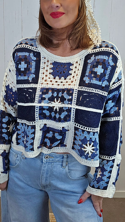 Colette crochet topp