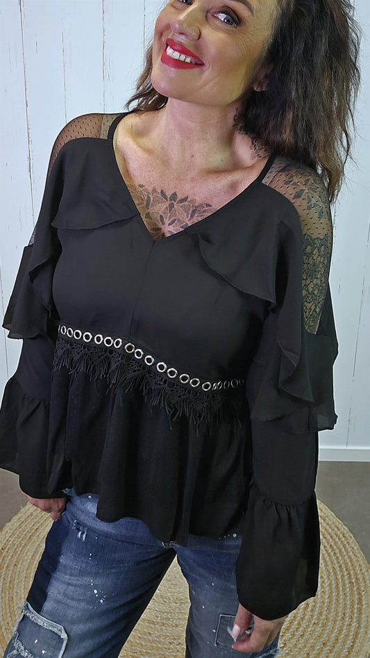 Juliette bluse svart