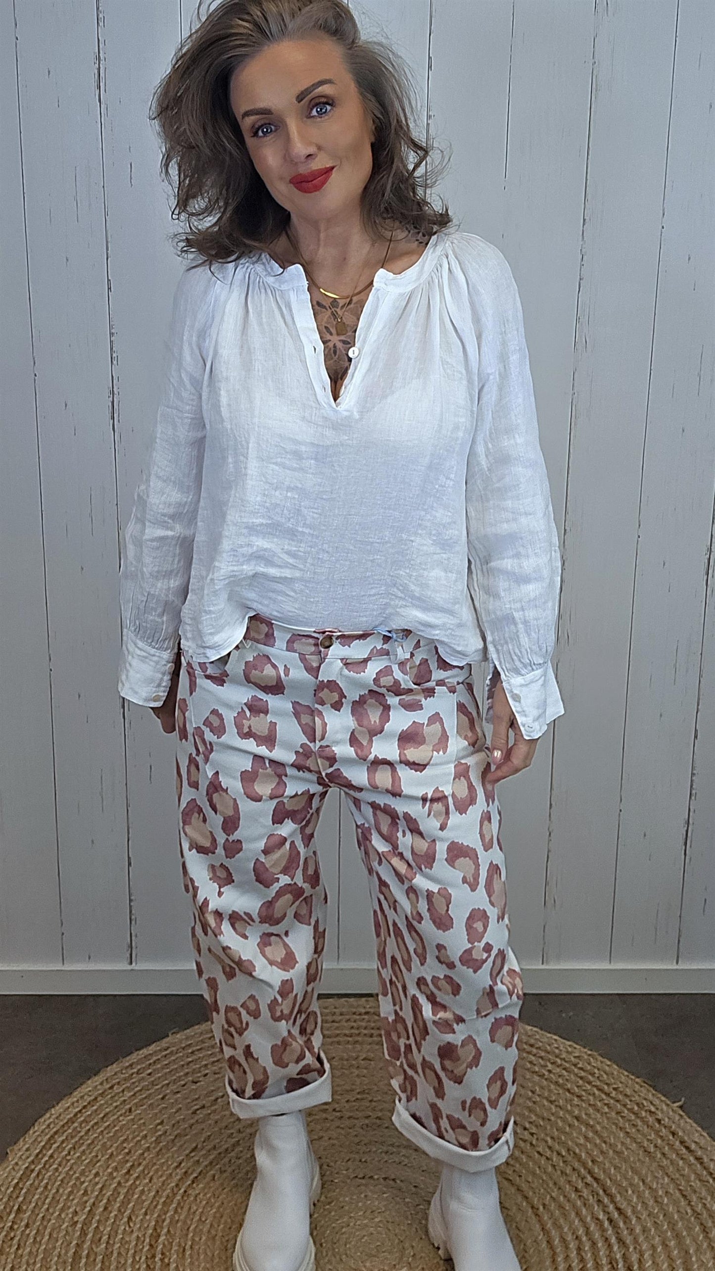 Birgitte leopardbukse