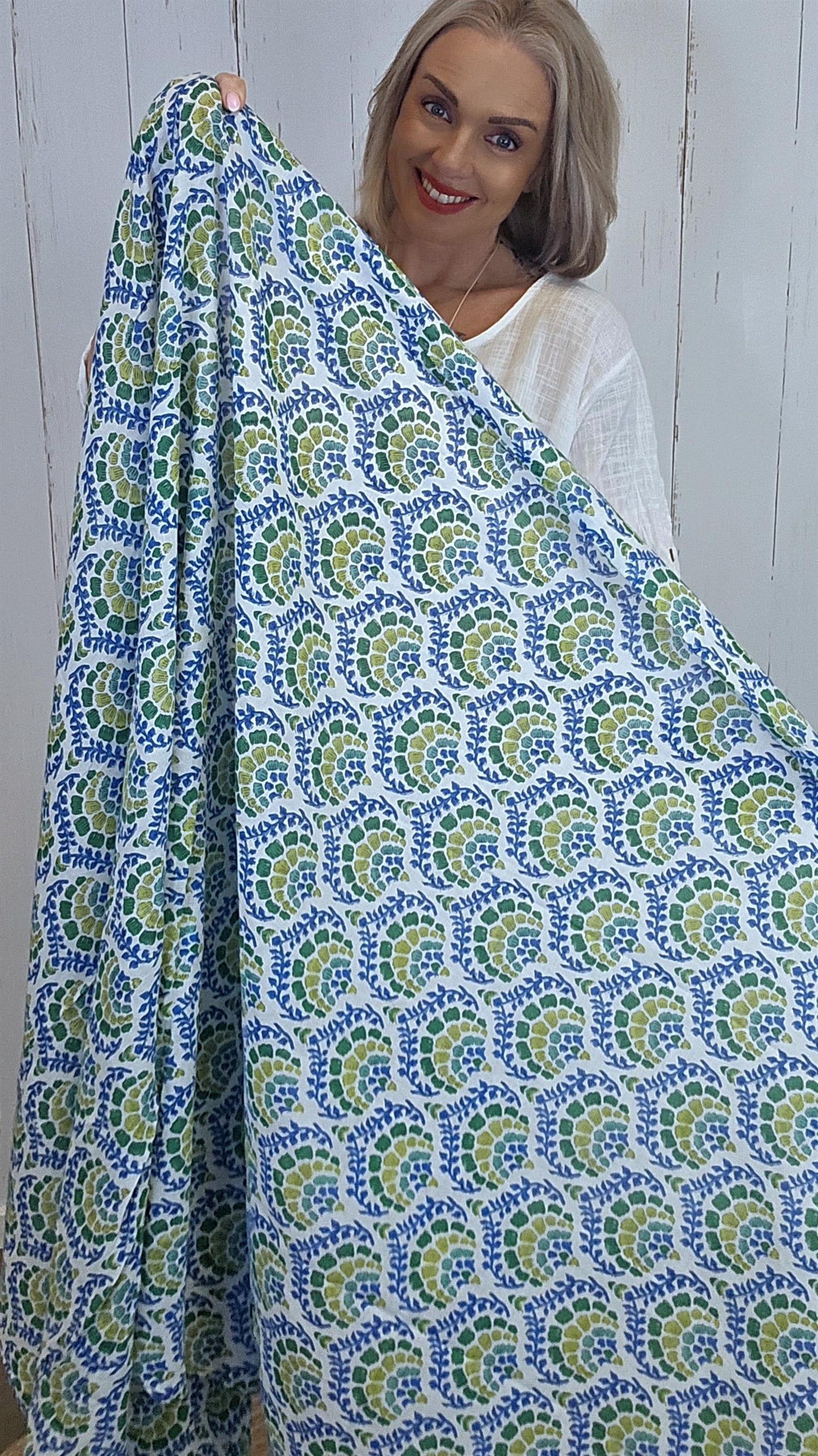 Molly skjerf blå/grønn