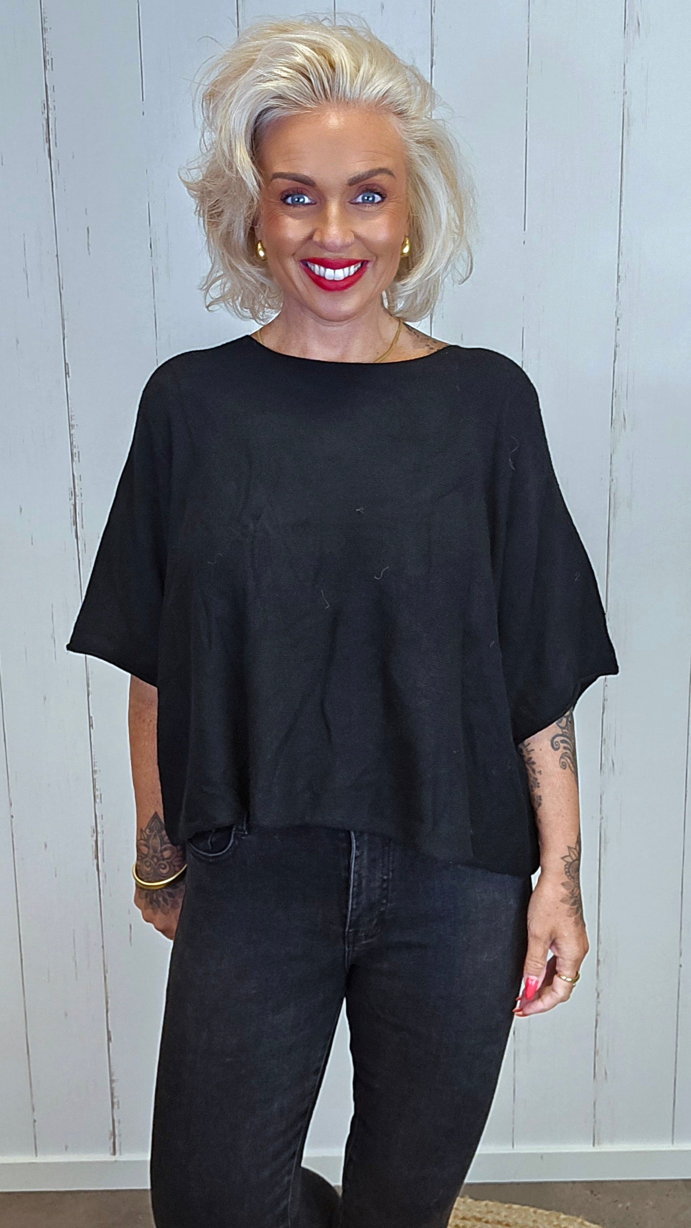 Luna genser topp svart