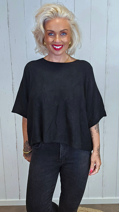 Luna genser topp svart