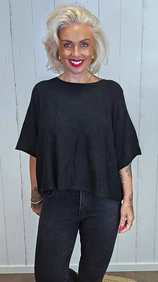 Luna genser topp svart