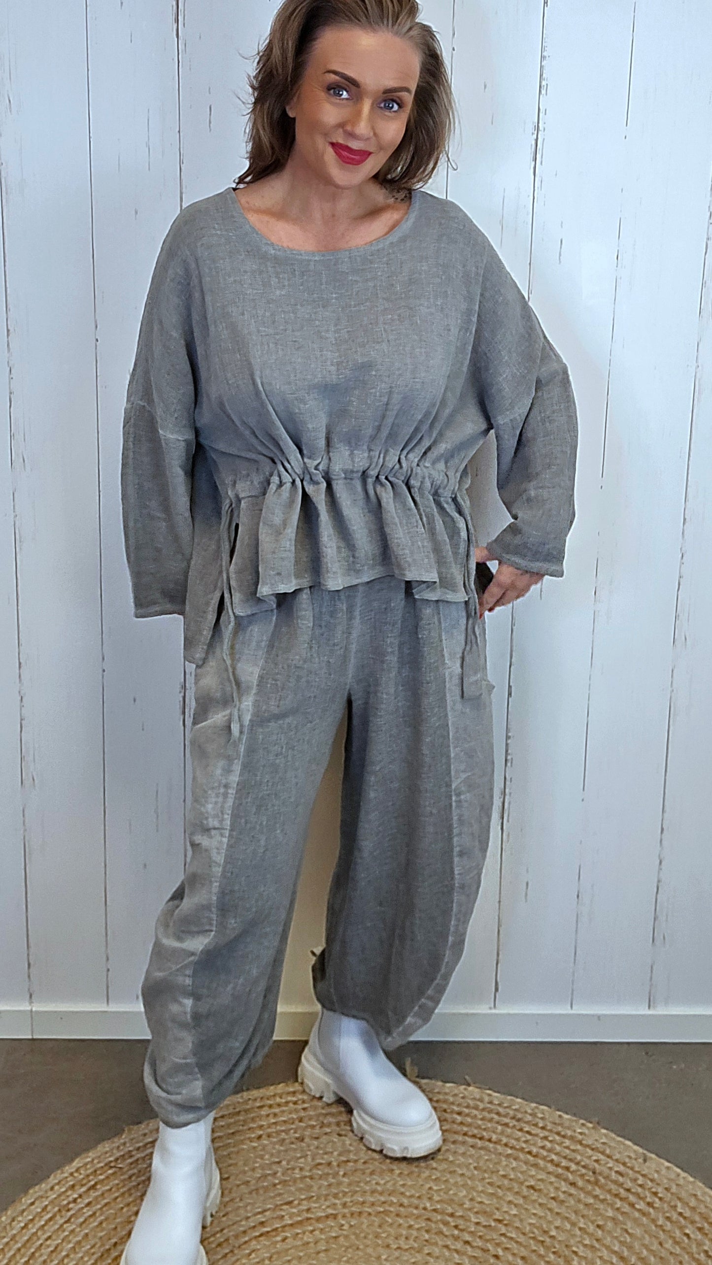 Becky baggy bukse grå