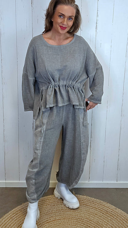 Becky baggy bukse grå