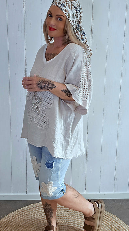 Emilie Lin Topp beige