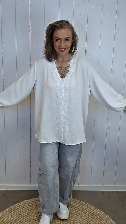 Diana bluse beige