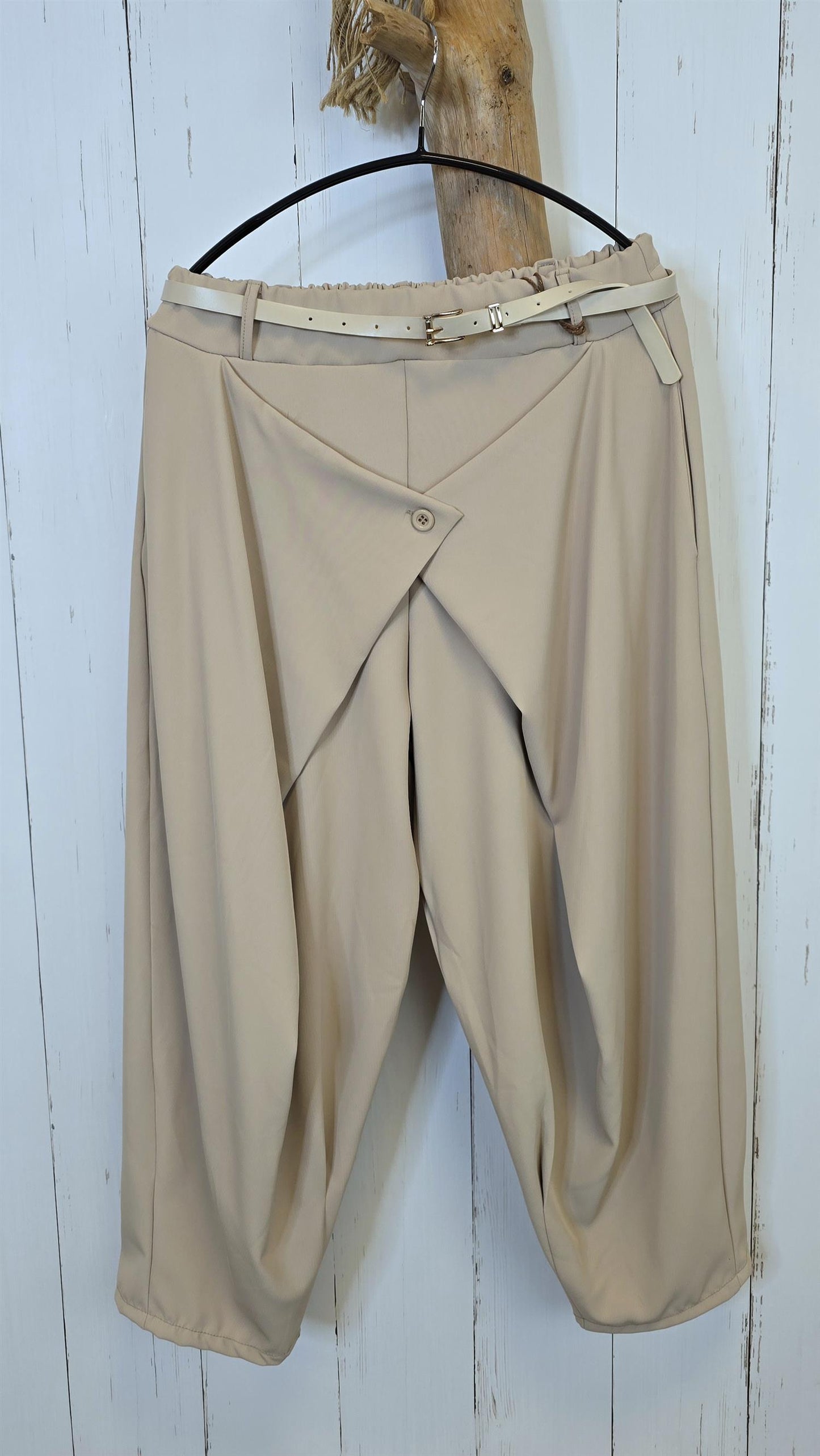 Sofie wrap bukse beige