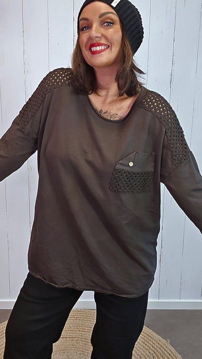 Elena topp brun