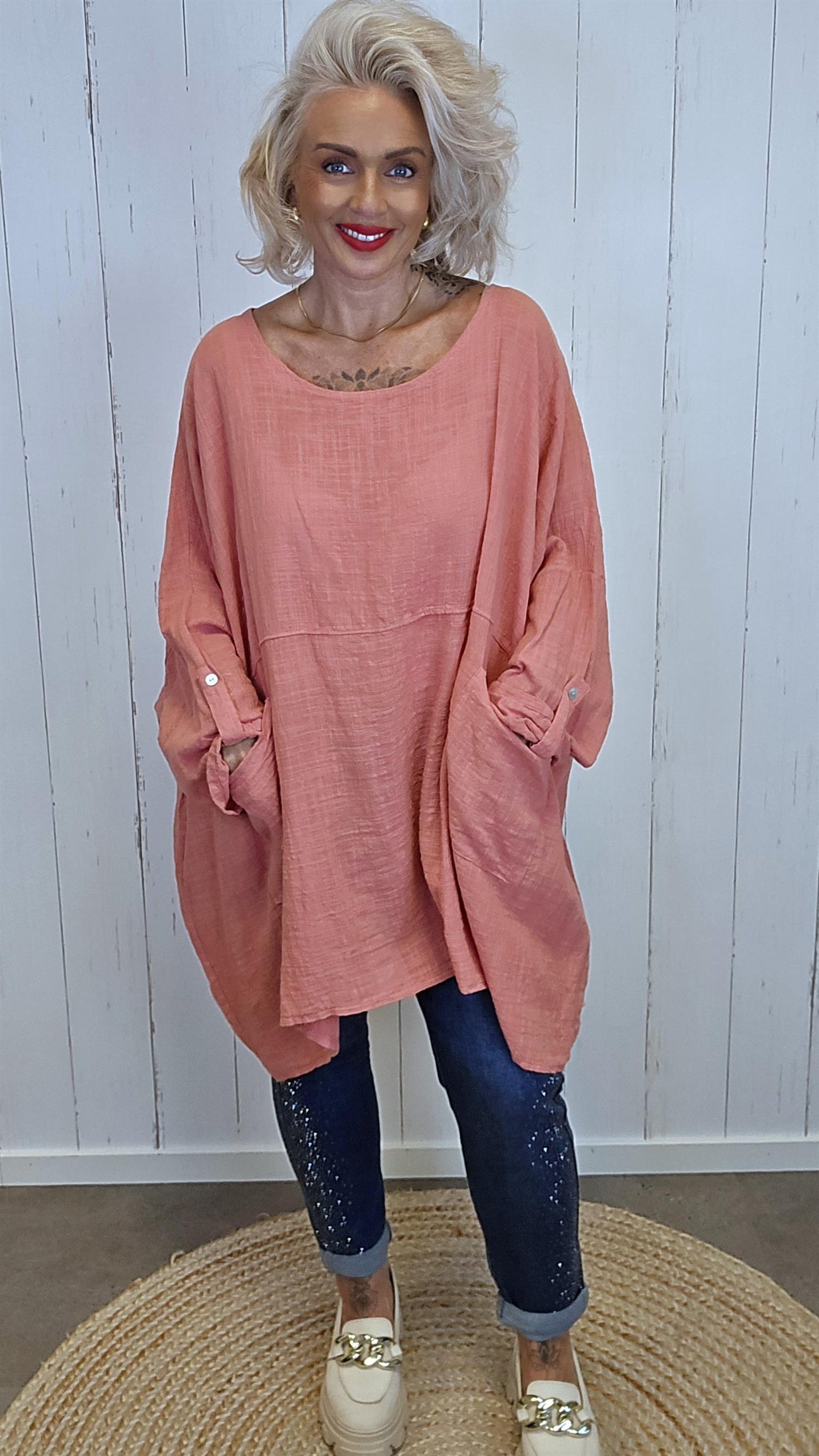 Melissa baggy topp brendt rosa