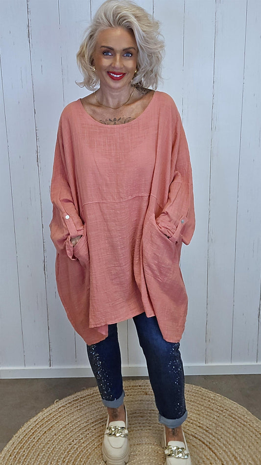 Melissa baggy topp brendt rosa
