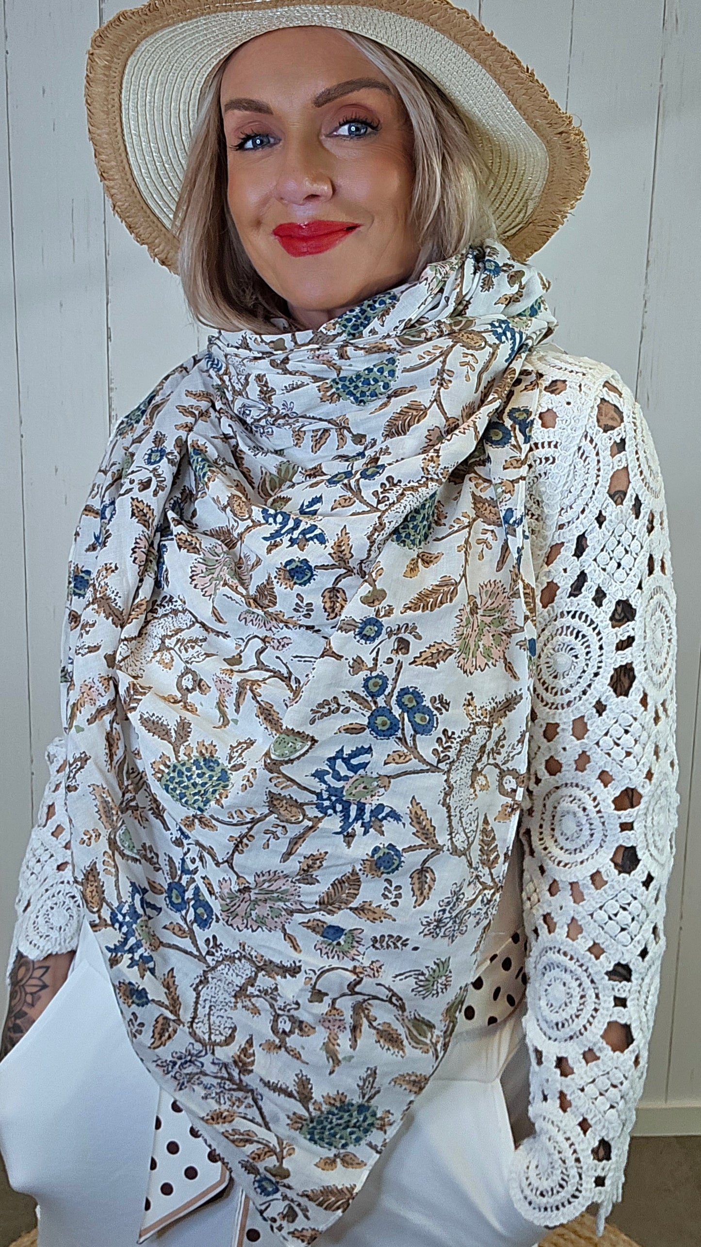 Elise skjerf taupe
