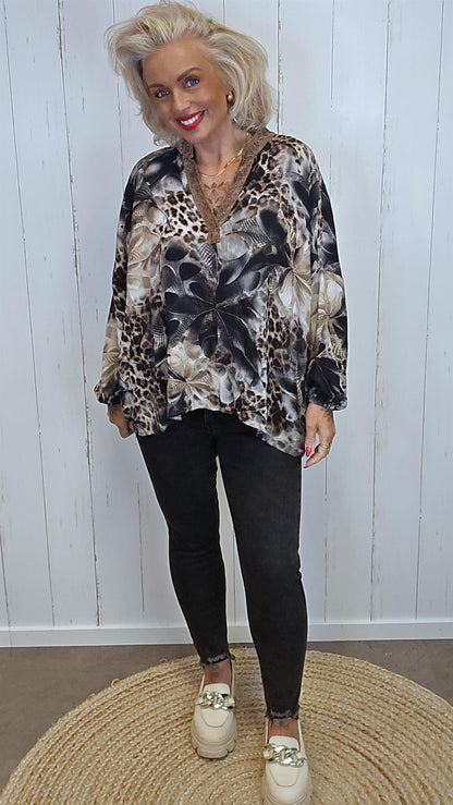 Katty bluse med print