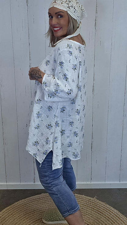 Thea blonde skjerf beige
