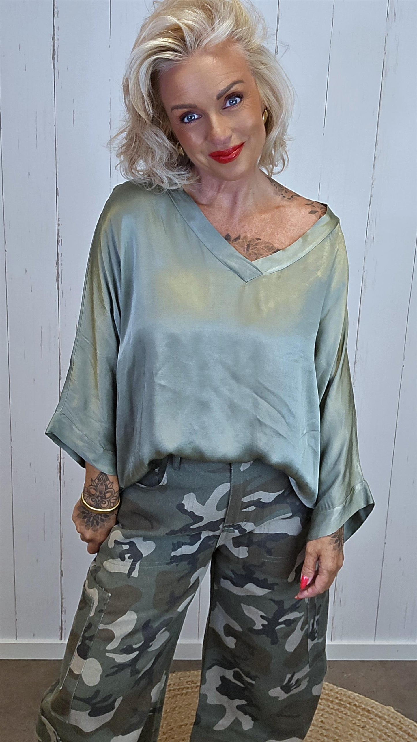 Rikke bluse kaki