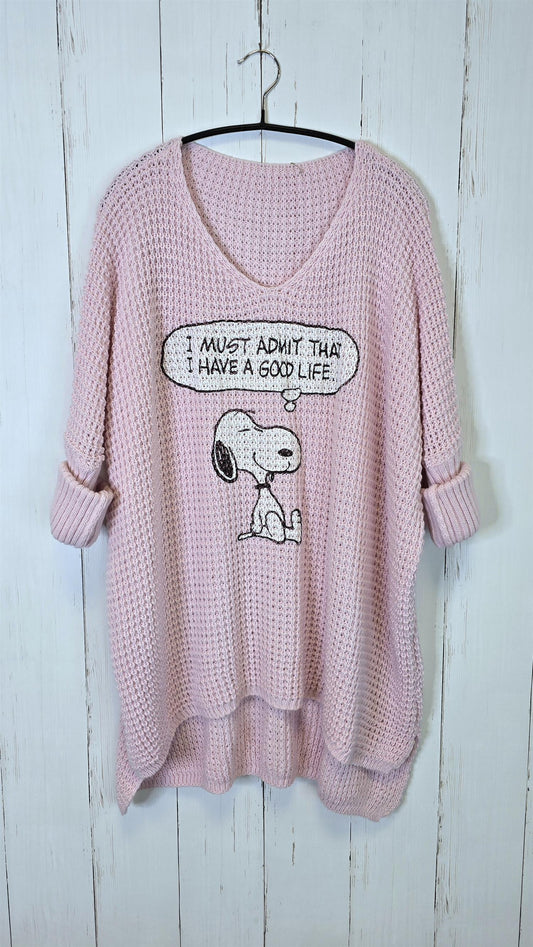 Snoopy Genser Rosa