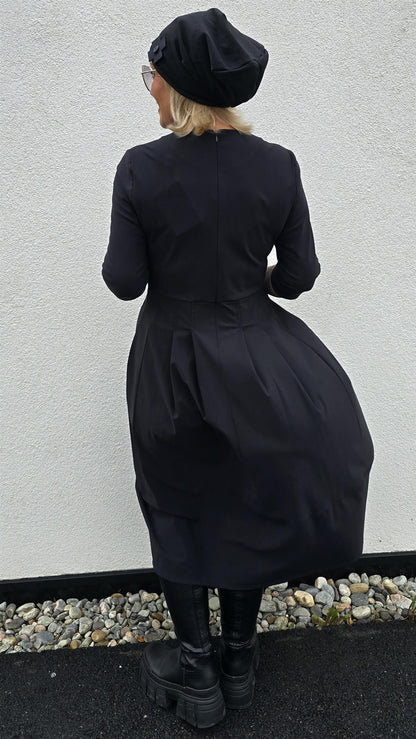 Heide kjole technical jersey svart