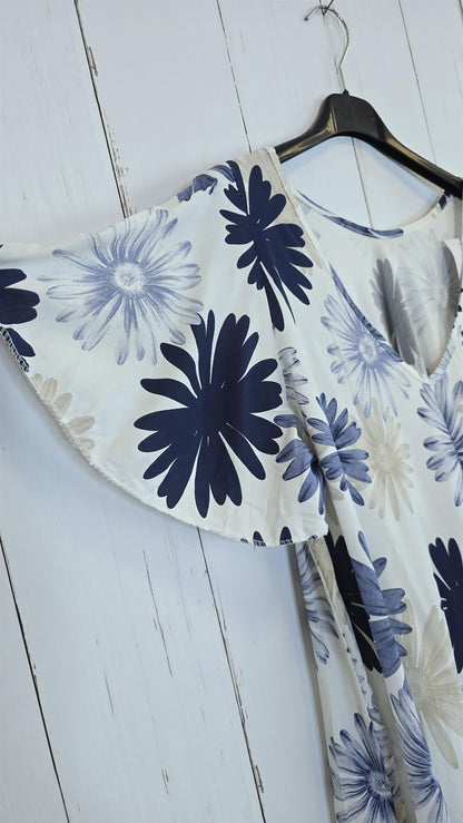 Cathia topp blomster blå
