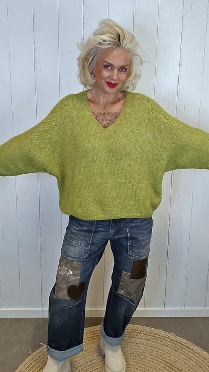 Anna genser lys grønn