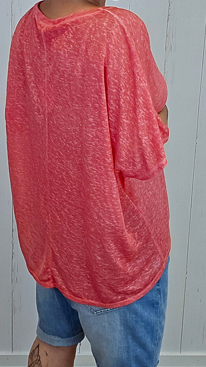 Oversized stjerne topp rød