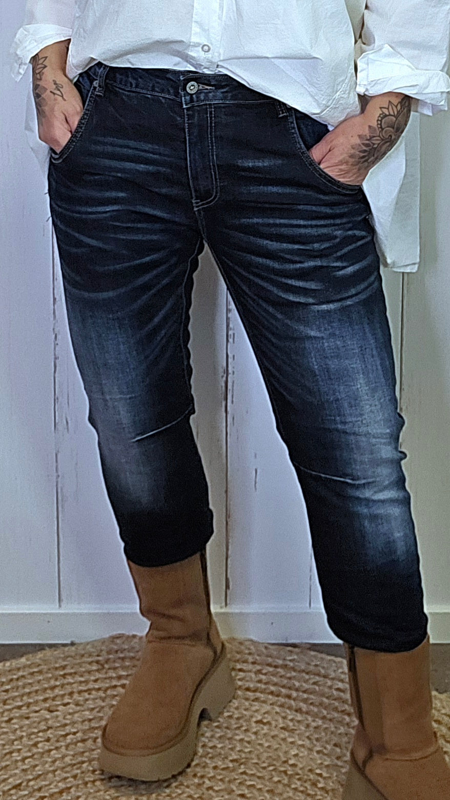 Tiril mørkeblå jeans