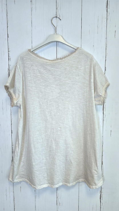 Bella basic T-skjorte beige