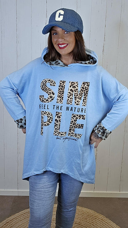 Simone hettegenser blå