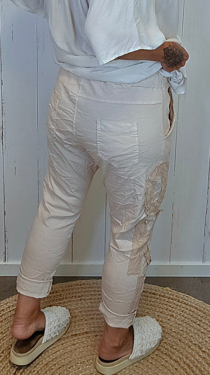 Baggy bukse beige