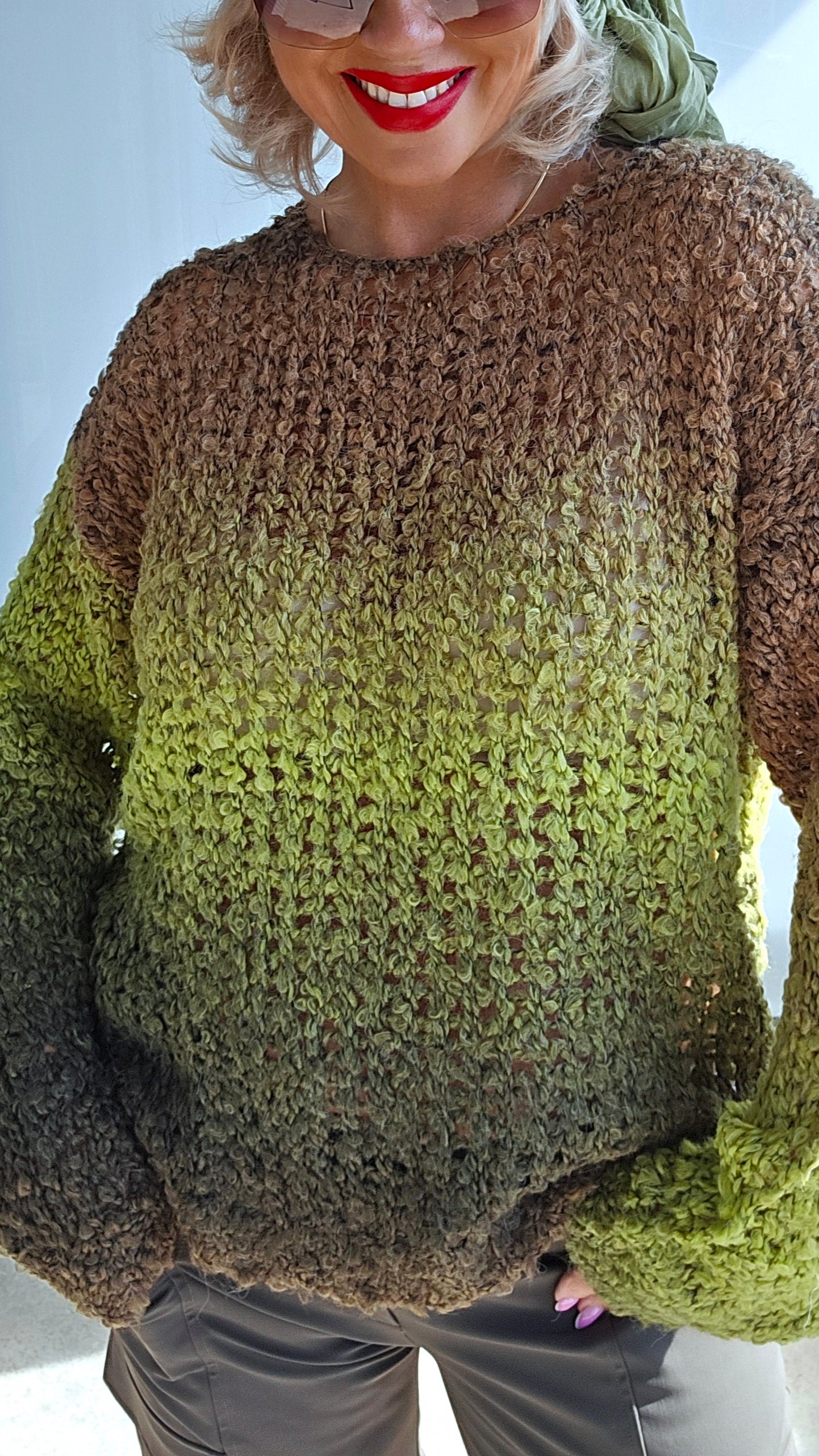 Cozy colour block pullover