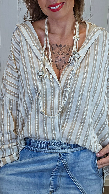 Ella knyte belte creme