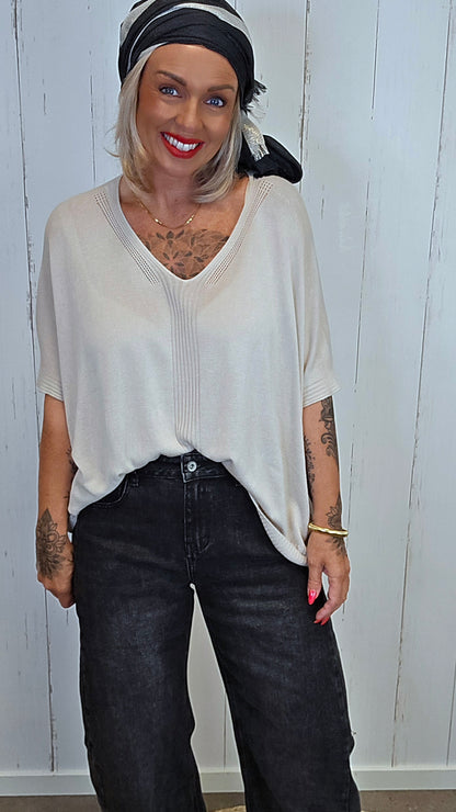 Ylva genser topp beige
