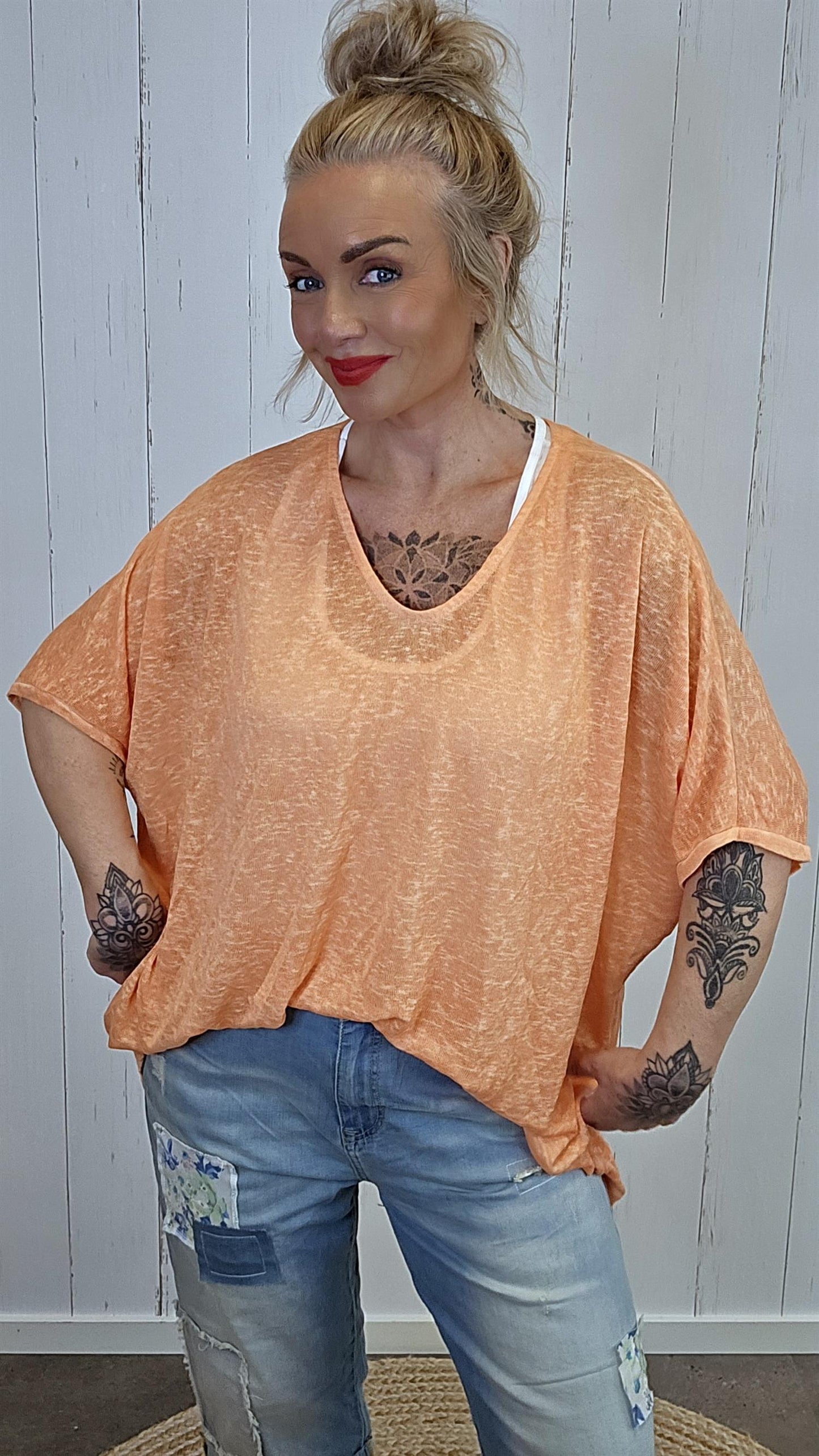 Catty oversized topp orange
