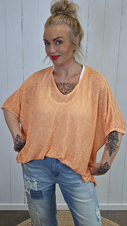 Catty oversized topp orange