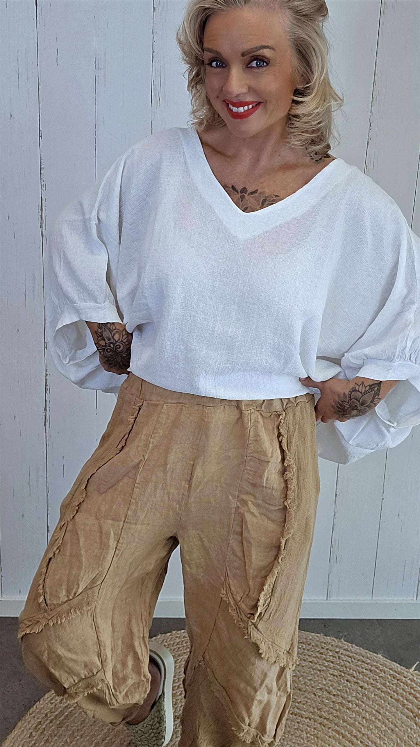 Tamara baggy bukse camel