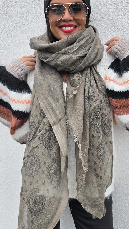 Belinda skjerf taupe