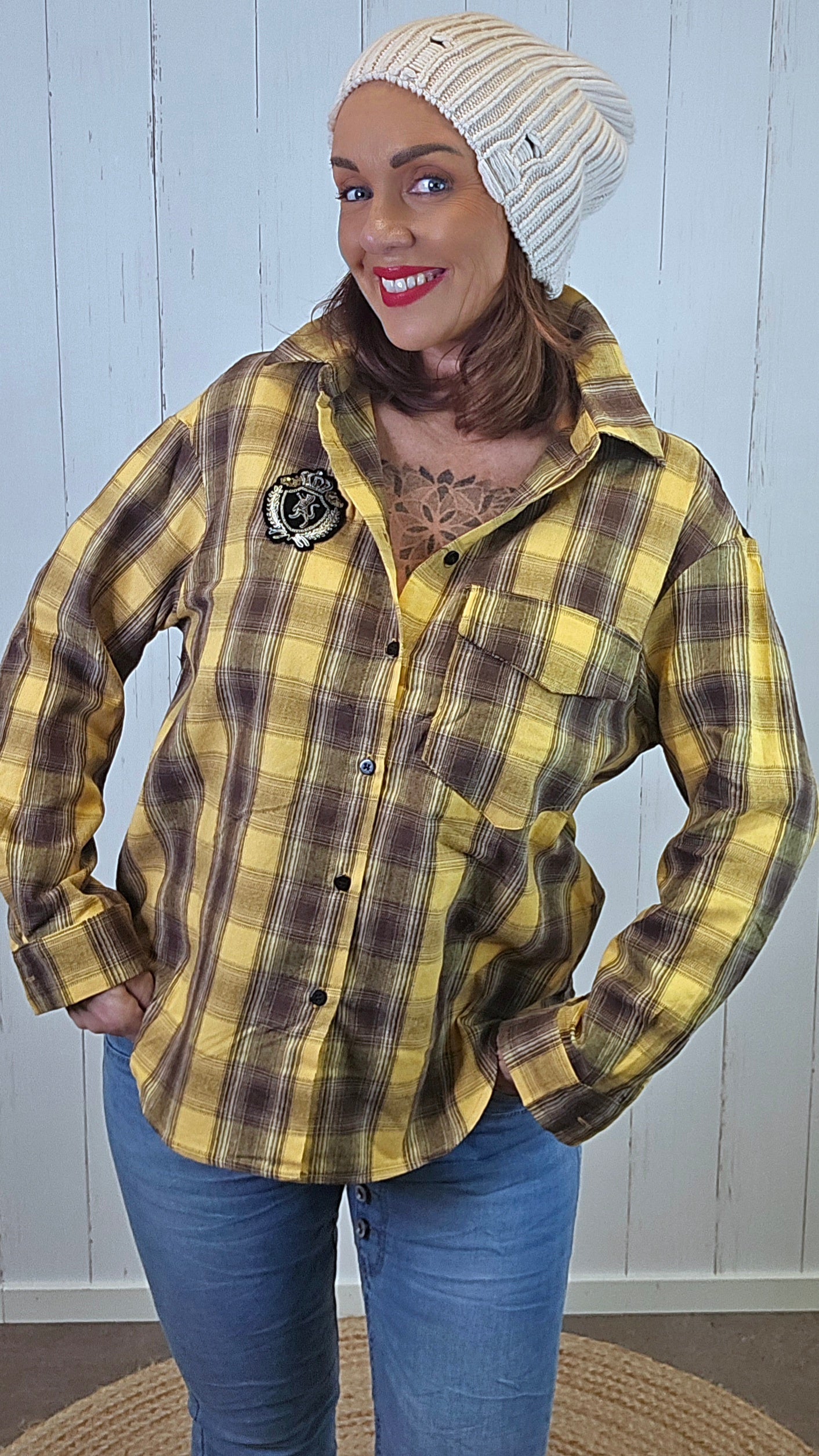 Malin Rutet Skjorte med Blonder