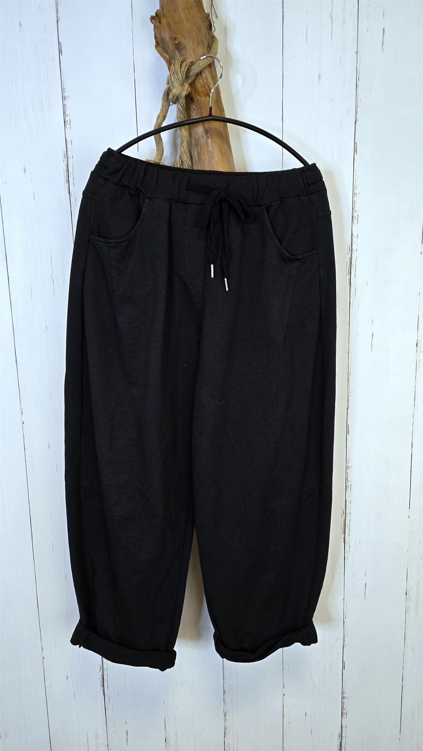 Joggebukse med strikk svart