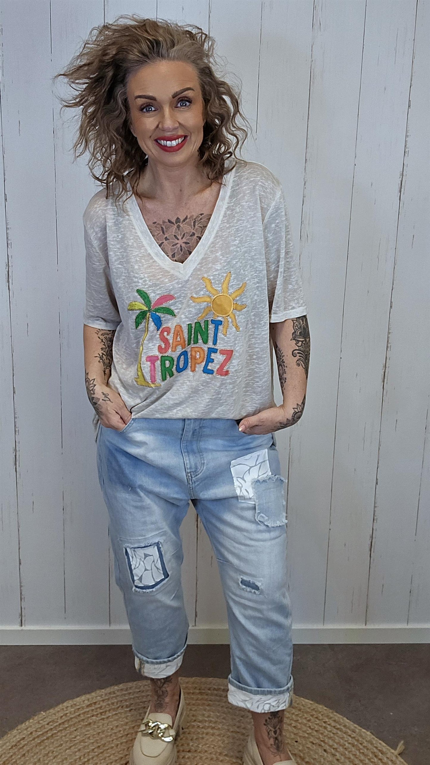 Saint Tropez t-skjorte sand