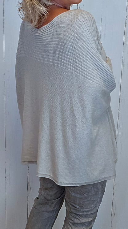Elin Oversized Genser beige