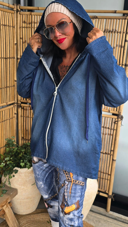Izzy denim hettejakke