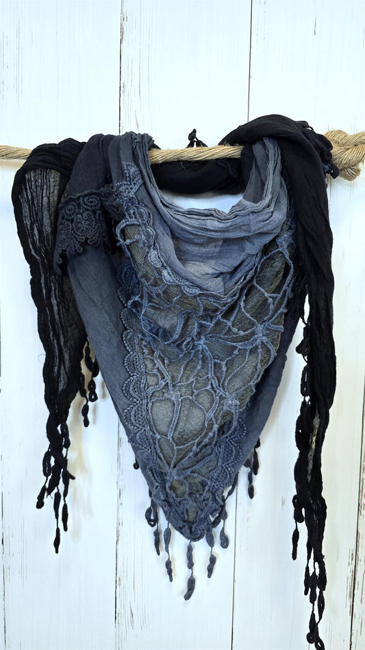 Lise skjerf svart/navy