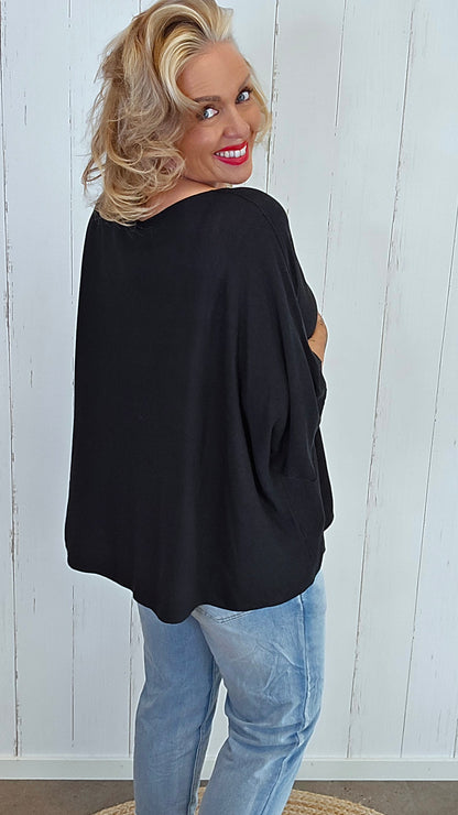 Leah genser topp svart