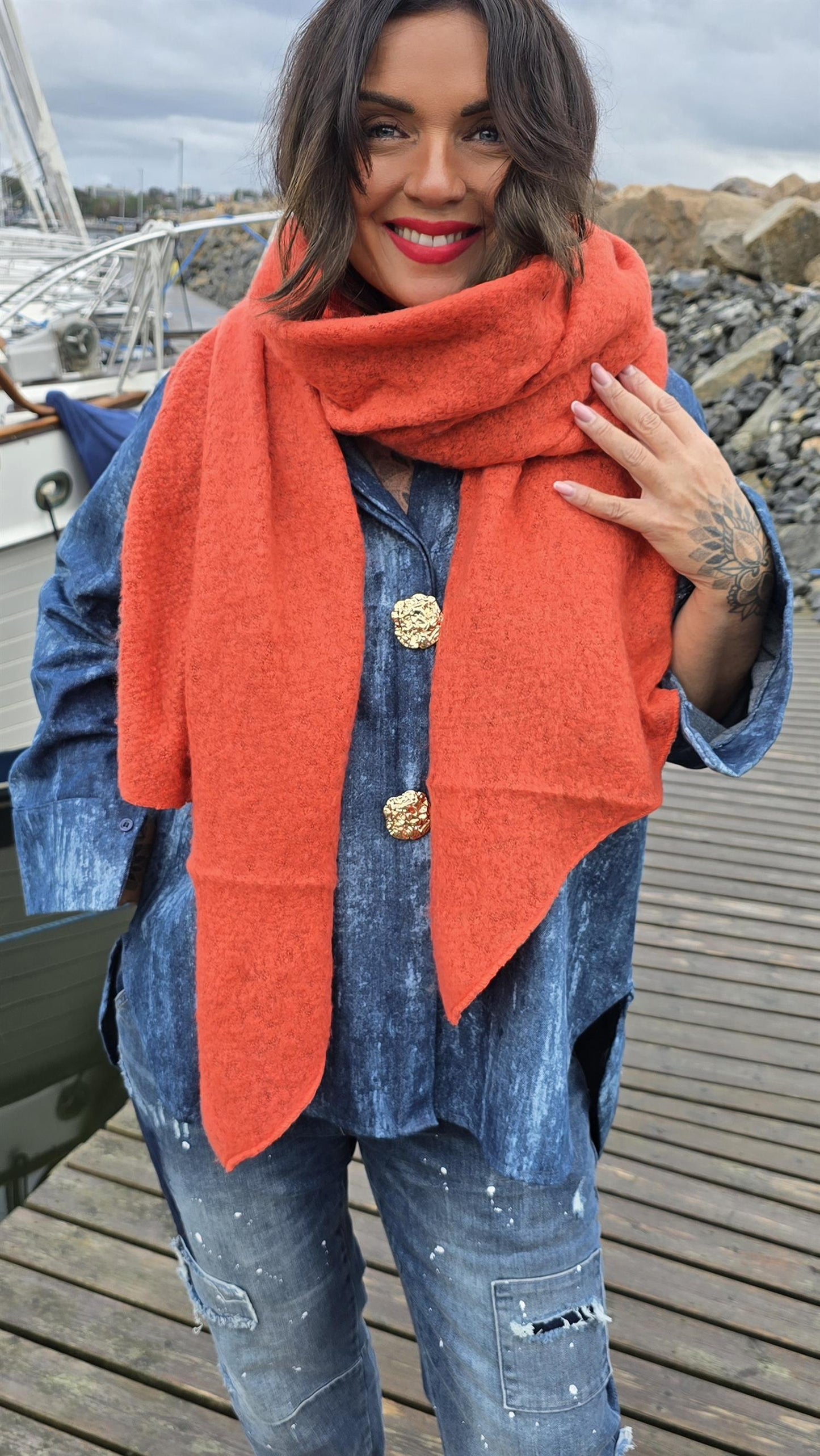 Kajsa skjerf orange