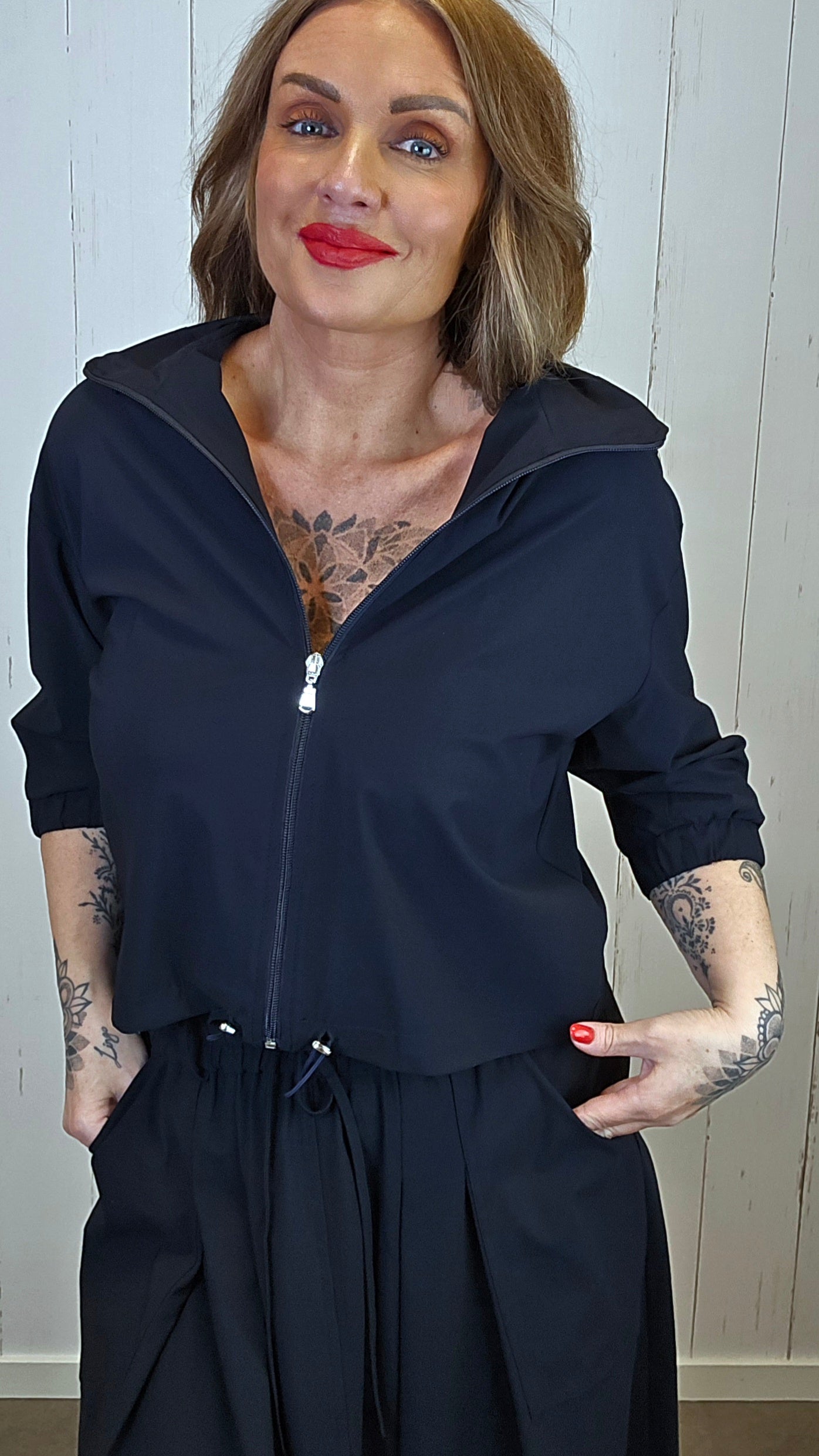 Tilia hettejakke navy