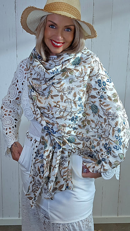 Elise skjerf taupe
