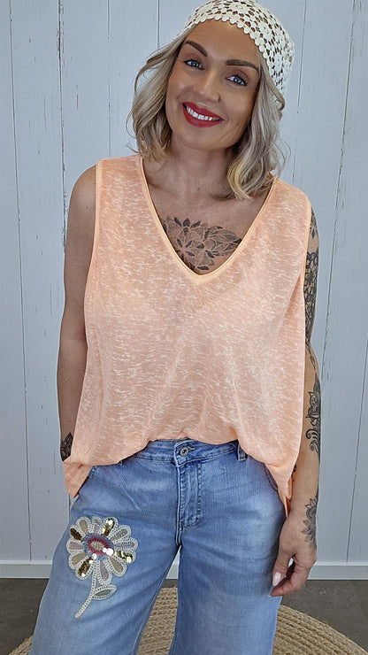 Laura singlet basic orange